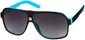 Angle of SW Oversized Aviator Style #188 in Blue/Black Frame, Women's and Men's  