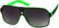 Angle of SW Oversized Aviator Style #188 in Green/Black Frame, Women's and Men's  