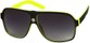 Angle of SW Oversized Aviator Style #188 in Yellow/Black Frame, Women's and Men's  