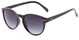 Angle of Darby #1029 in Black Frame with Smoke Lenses, Women's and Men's Retro Square Sunglasses