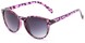 Angle of Darby #1029 in Pink Tortoise Frame with Smoke Lenses, Women's and Men's Retro Square Sunglasses