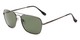 Angle of Voyager #790 in Grey Frame with Green Lenses, Women's and Men's Aviator Sunglasses