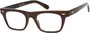 Angle of SW Clear Retro Style #2238 in Brown Frame, Women's and Men's  