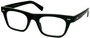 Angle of SW Clear Retro Style #2238 in Black Frame, Women's and Men's  