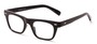 Angle of Baritone #3489 in Black Frame with Clear Lenses, Women's and Men's Retro Square Fake Glasses