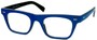 Angle of SW Clear Retro Style #2238 in Blue Frame, Women's and Men's  