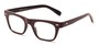 Angle of Baritone #3489 in Brown Frame with Clear Lenses, Women's and Men's Retro Square Fake Glasses