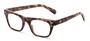 Angle of Baritone #3489 in Tan Tortoise Frame with Clear Lenses, Women's and Men's Retro Square Fake Glasses