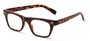Angle of Baritone #3489 in Brown Tortoise Frame with Clear Lenses, Women's and Men's Retro Square Fake Glasses