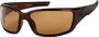Angle of SW Polarized Style #1860 in Glossy Brown Frame with Amber Lenses, Women's and Men's  