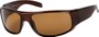 Angle of SW Polarized Style #1865 in Glossy Brown Frame with Amber Lenses, Women's and Men's  