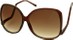 Angle of SW Oversized Style #1216 in Clear Brown Frame, Women's and Men's  