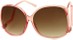 Angle of SW Oversized Style #1216 in Clear Pink Frame, Women's and Men's  